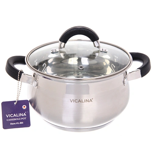 Набор посуды из нержавеющей стали VICALINA 3 предмета (3 кастрюли 2,1л, 2,9л, 3,9л) VL-811_9