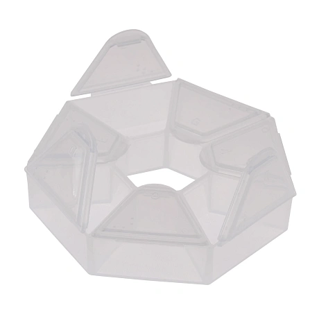 Контейнер для мелочей "ЭКСПЕРТХАУС", прозрачный, 9.1*9.1*2.1см