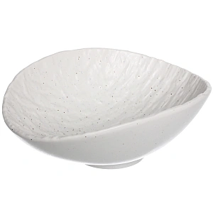 Салатница керамическая "Perfetto" 19,3*15,7*7см фактурный узор, белая