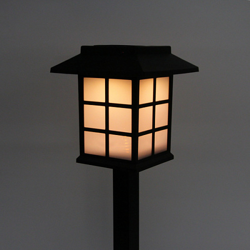 Фонарь садовый Винтаж 19,513,5 см (h-40 см), на солнечной батарее (свечение теплый белый) 9 LED_3
