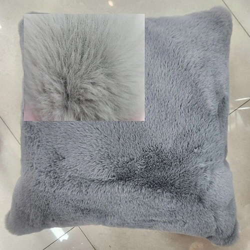 Чехол для декоративной подушки "SOFI", 43*43 см, иск. мех, цвет светло-серый