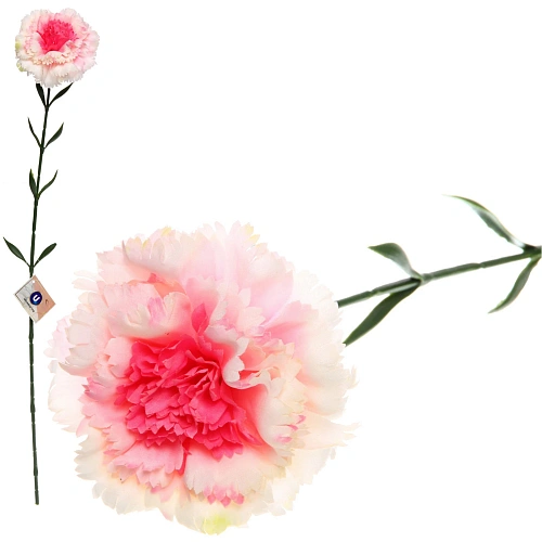 Цветок искусственный "Гвоздика" 68см розовая