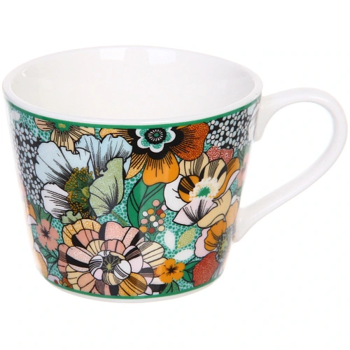 Кофейный набор 4 предмета Цветочная радуга (2 кружи 120мл+2 блюдца) _4