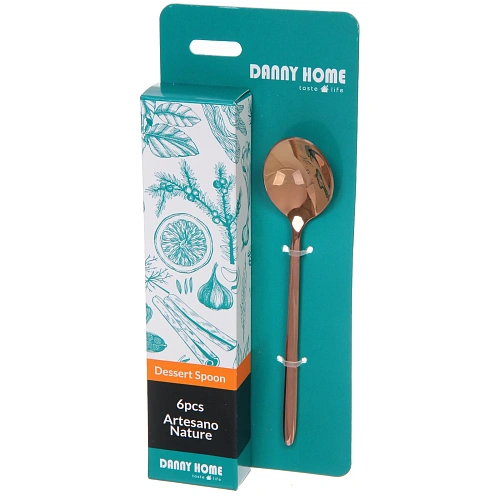 Набор чайных ложек 6шт BISTRO в подарочной коробке, розовое золото_3