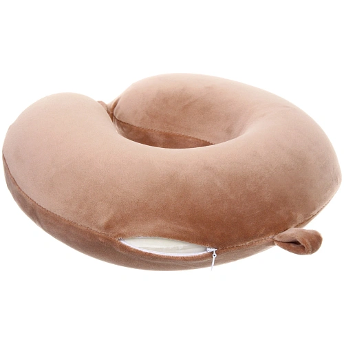 Подушки дорожная TRIP - Comfort, мемори-эффект, цвет кофе с молоком_4