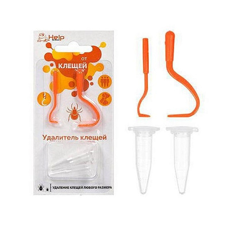 HELP Удалитель КЛЕЩЕЙ 2 шт в уп (пластик) (отгрузка кратно 48шт.) /48