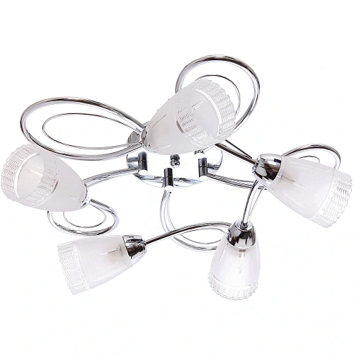 Люстра 5*40Вт Е14 48*48*15см хром 7-6192