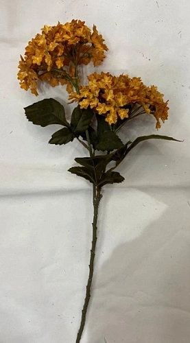 Искусственные цветы "FLOWERS MAGIC" 65см Гортензии 2 цветка золотые