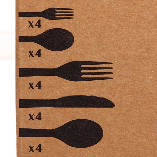 Набор столовых приборов SANLI 20шт (4ножа, 4ствилки, 4десвилки,4стложки, 4чложки), цвет золото_5