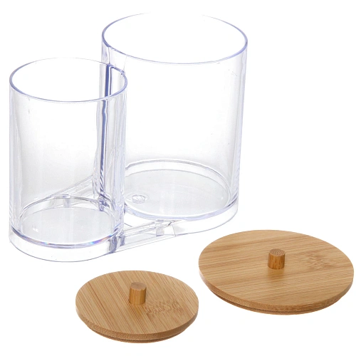 Диспенсер для ватных дисков и палочек БРАМИНГЕМ, прозрачный, 155913см_3