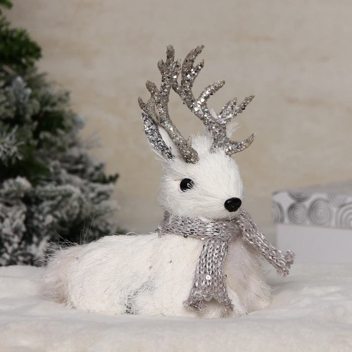 Фигурка новогодняя "Блестящий оленёнок" 13*7,5*15 см