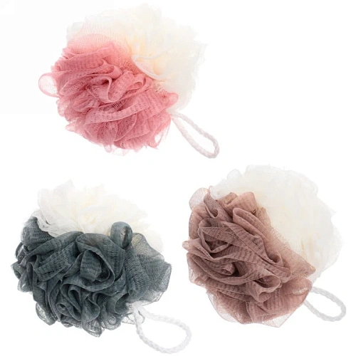 Мочалка для тела полипропиленовая "Ultramarine - Шарм", микс три цвета, 60грамм