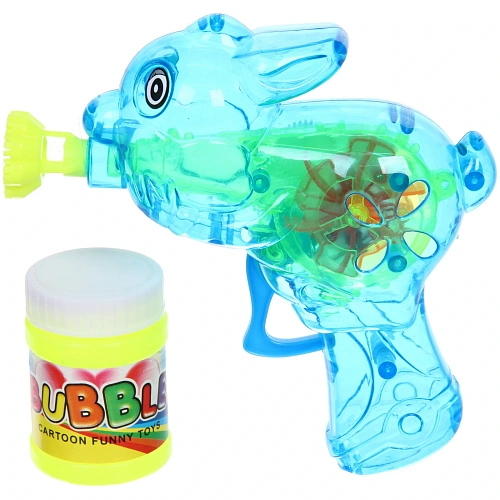 Мыльные пузыри Зайчишка пистолет 1312 см, 50 мл, с подсветкой, цвет микс_4