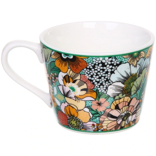 Кофейный набор 4 предмета Цветочная радуга (2 кружи 120мл+2 блюдца) _6