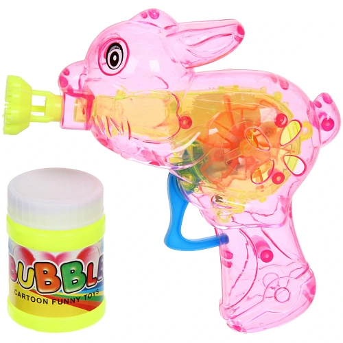 Мыльные пузыри Зайчишка пистолет 1312 см, 50 мл, с подсветкой, цвет микс_5
