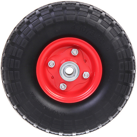 Колесо к тачке 10" 3,50-4 (ось 16мм) вспененный полиуретан