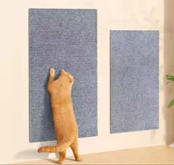 Когтеточка настенная для кошек 60*30см "Счастливый хвост!", цвет коричневый
