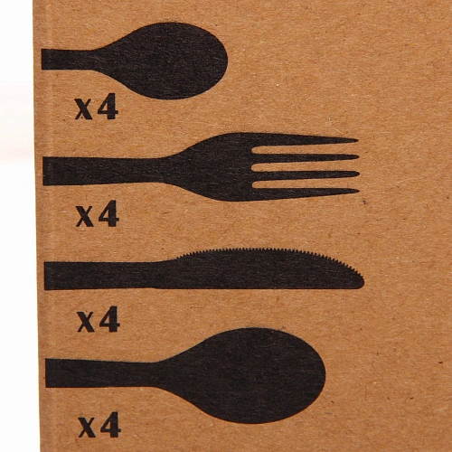 Набор столовых приборов SANLI 16шт (4ножа, 4вилки, 4стложки, 4чложки), цвет серебро, узор_6