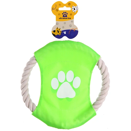 Игрушка текстиль "Фрисби", цвет зеленый, 18см (лейбл)