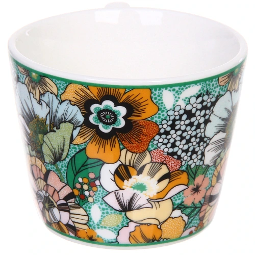 Кофейный набор 4 предмета Цветочная радуга (2 кружи 120мл+2 блюдца) _5