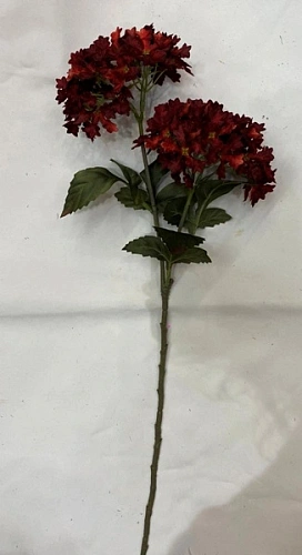 Искусственные цветы "FLOWERS MAGIC" 65см Гортензии 2 цветка красные