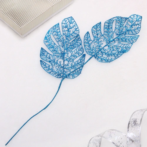 Ветка декоративная "Южная зима" 62 см, Голубой