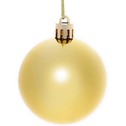 Новогодние шары 6 см (набор 24 шт) Микс фактур, золото_9