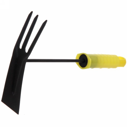Мотыжка комбинированная грабельки/бороздовичек "Чиполино" 22*15см пластиковая ручка ДоброСад