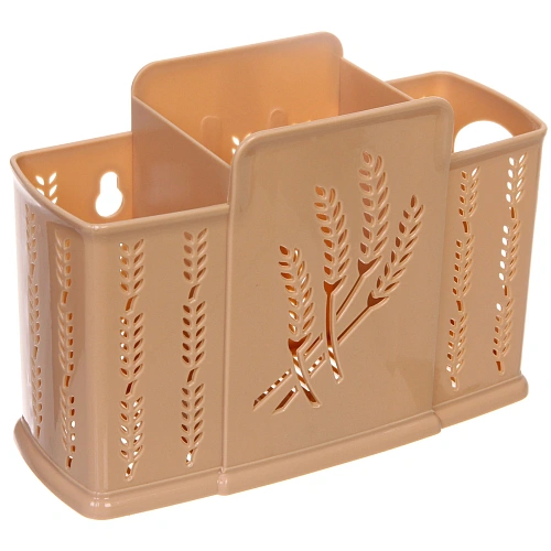 Подставка для столовых приборов пластиковая Колосок 19137см 3секции_3