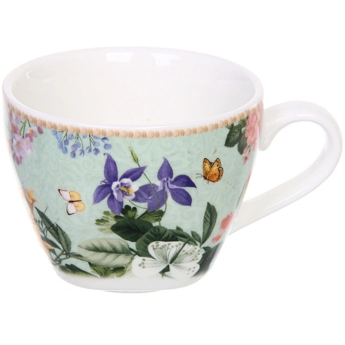 Чайный набор 4 предмета Цветочная фантазия (2 кружи 130мл+2 блюдца) _4