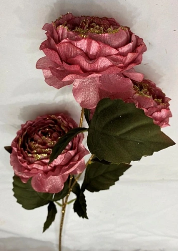 Искусственные цветы "FLOWERS GLAMOUR" 63см Пионы 3 цветка розовые