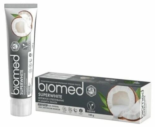 Зубная паста BIOMED СУПЕРВАЙТ  бережное отбеливание 80г