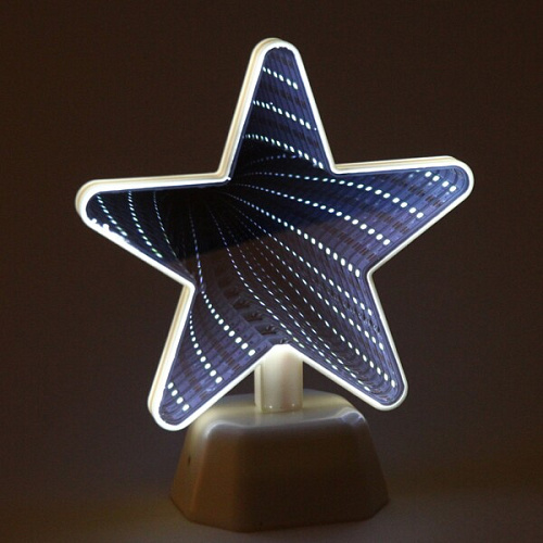Светильник зеркальный "Звезда" 18*15см LED на батарейках