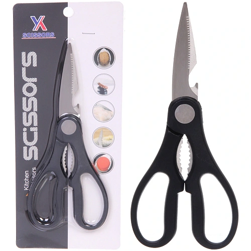 Ножницы кухонные 20см с орехоколом и открывашкой 9186