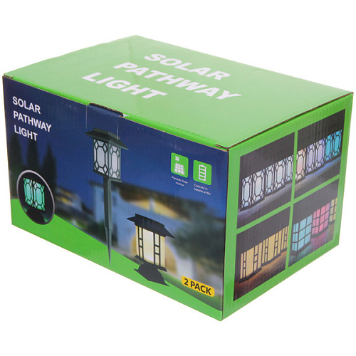 Фонарь садовый Винтаж 19,513,5 см (h-40 см), на солнечной батарее (свечение теплый белый) 9 LED_8