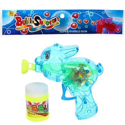 Мыльные пузыри Зайчишка пистолет 1312 см, 50 мл, с подсветкой, цвет микс_7